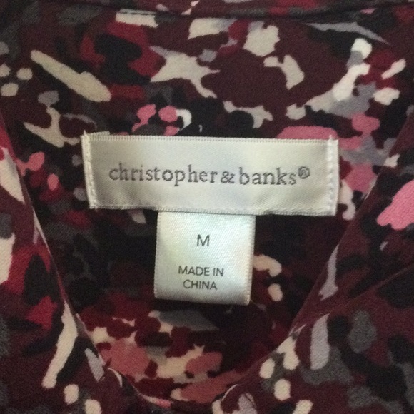 GUC Suede-like Christopher & Banks patterned jacket - Size M. - Picture 2 of 6